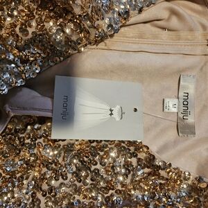 Pink and gold sparkly dress